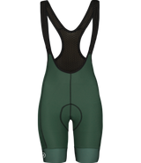 Half Wheeler Color Verde Bib Shorts - Mujer